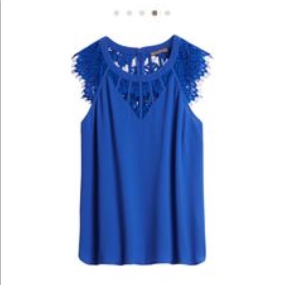 brixton ivy Tops - Blue lacy top